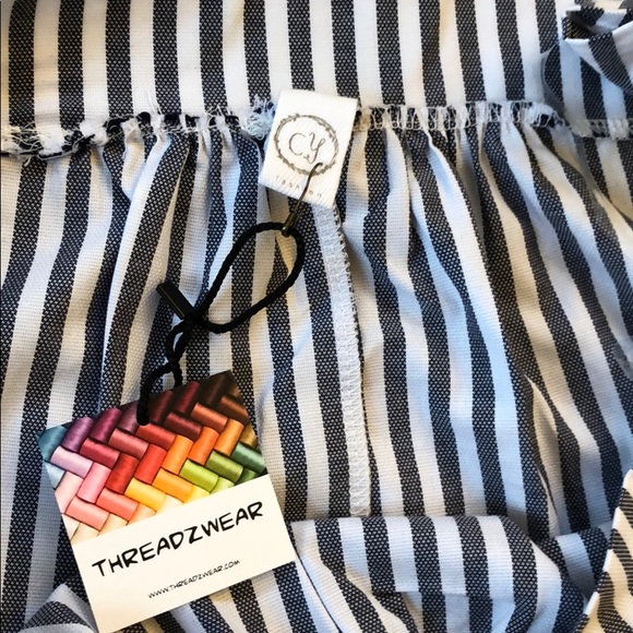 HP💙Striped off the shoulder top with bows - Picture 3 of 3